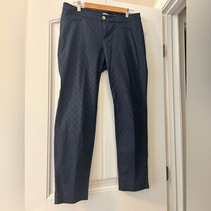 Lilly Pulitzer Navy Textured Kelly Ankle Pant